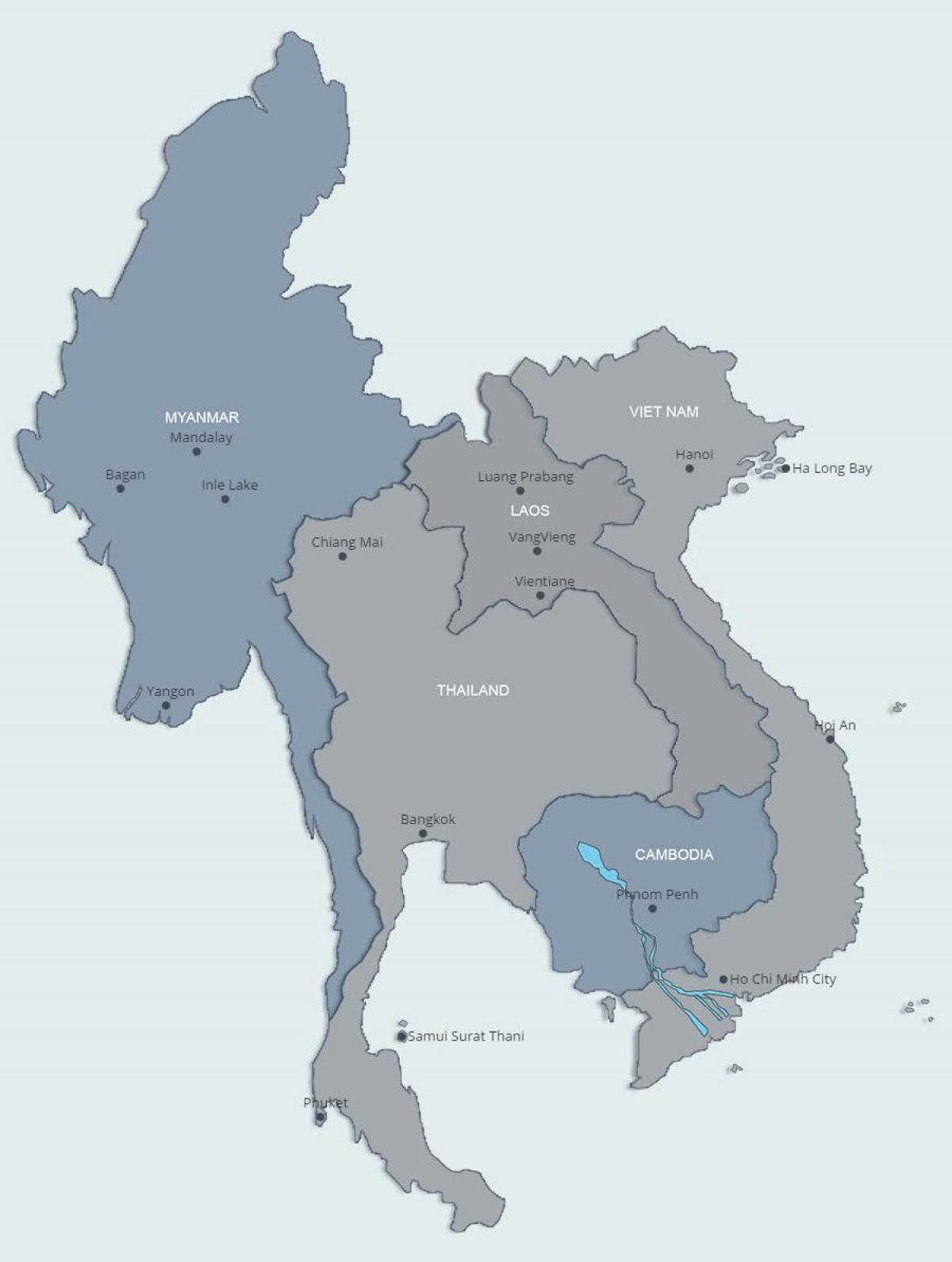 Χάρτης της βόρειας λάος